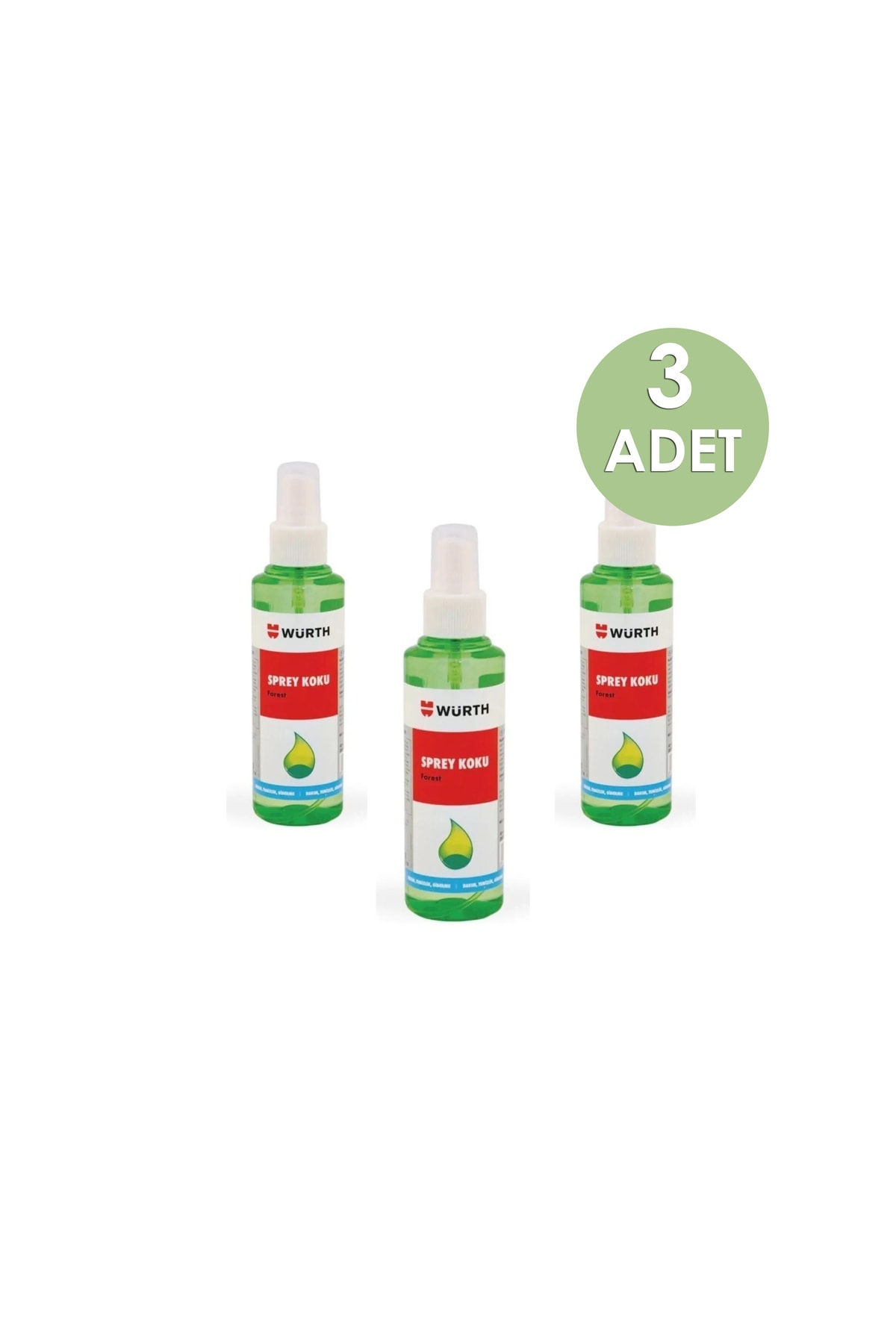 150 ml Sprey Araç ve Oto Kokusu (Forest) 3 Adet