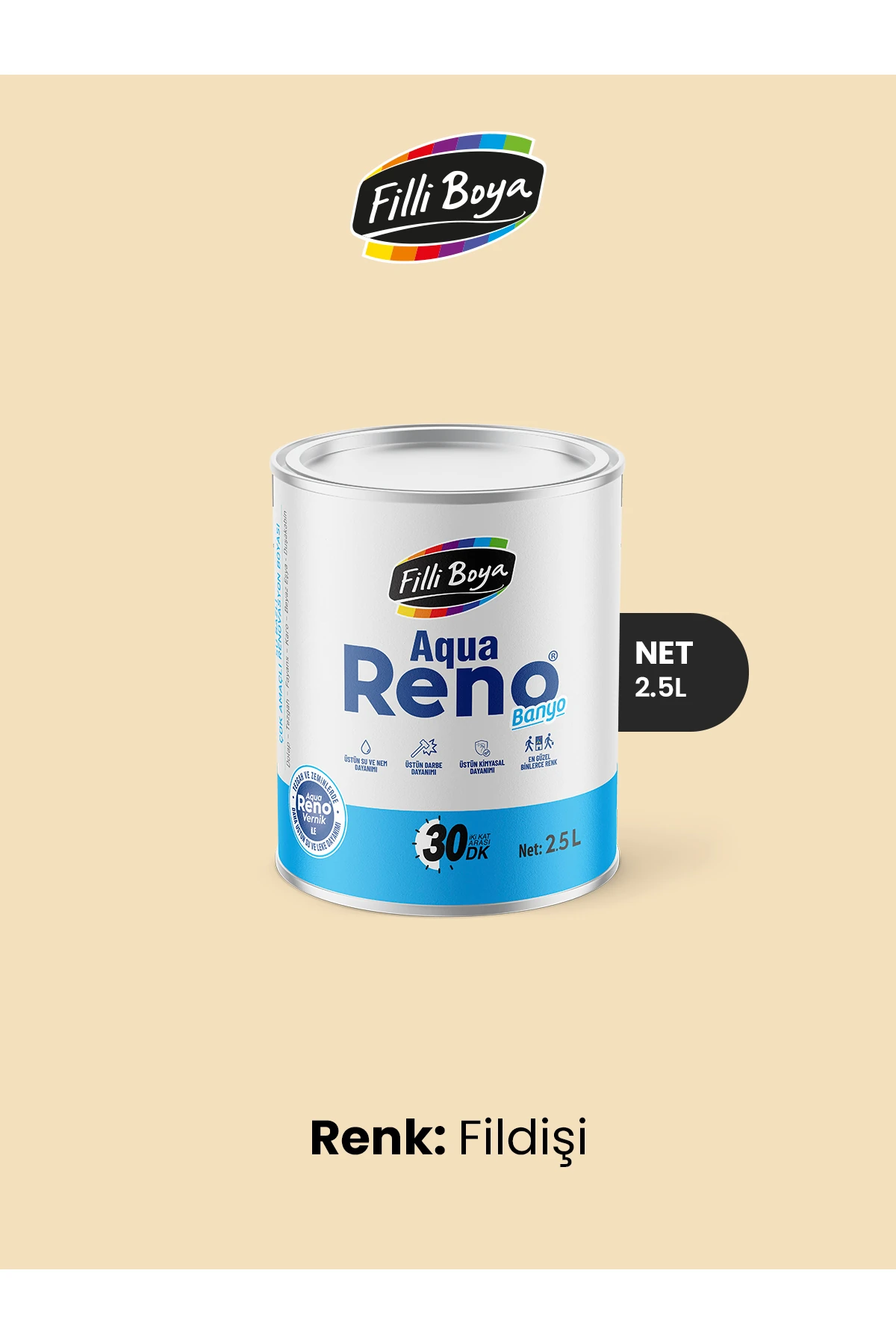 Filli Aqua Reno Banyo 2.5 Lt Fildişi