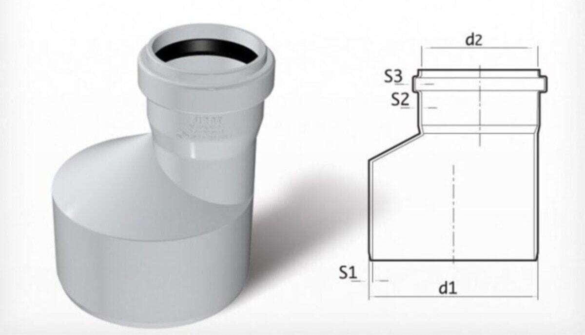Dublex Pvc Atık Su Borusu Pimaş Redüksiyon 70 x 50 Mm.