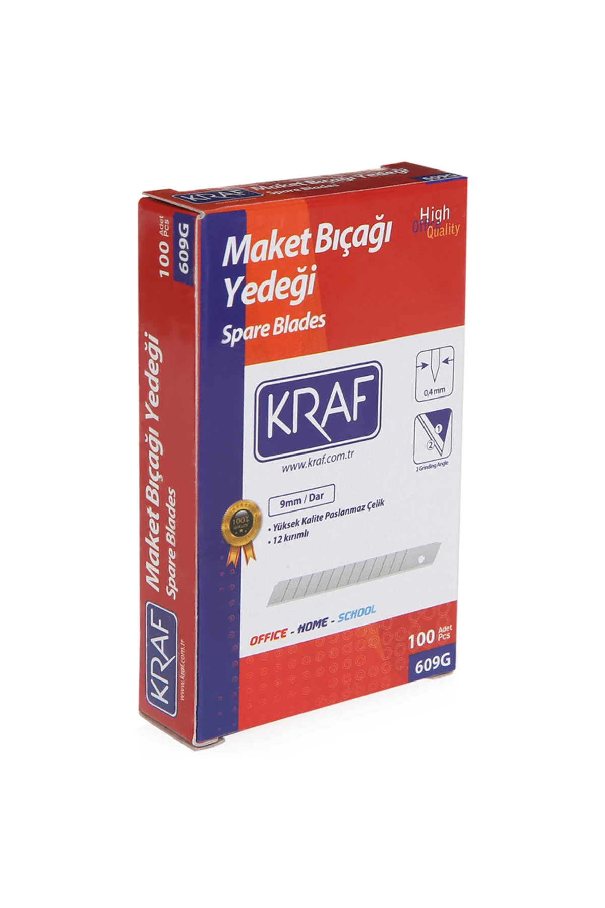 5 Paket (500 Adet) MAKET BIÇAĞI YEDEĞİ DAR 609G