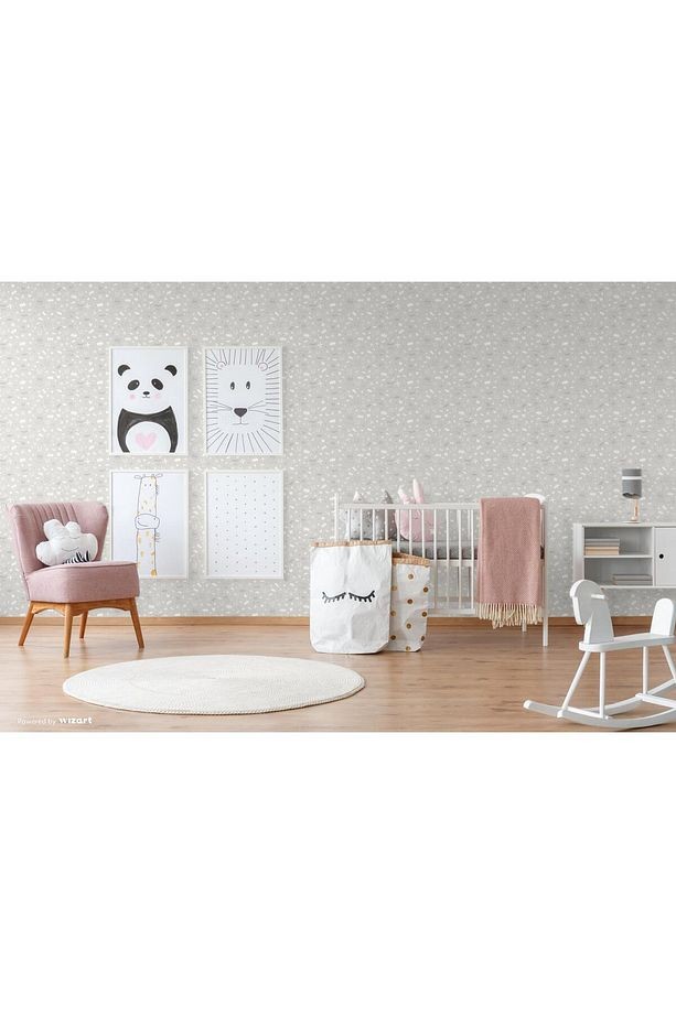 Ada Kids 8920-2 Duvar Kağıdı Beyaz Batman Gri