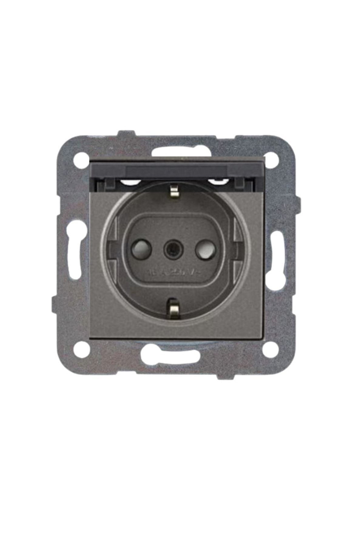 Artline Novella Antrasit Kapaklı Topraklı Priz Çerçevesiz 92605312