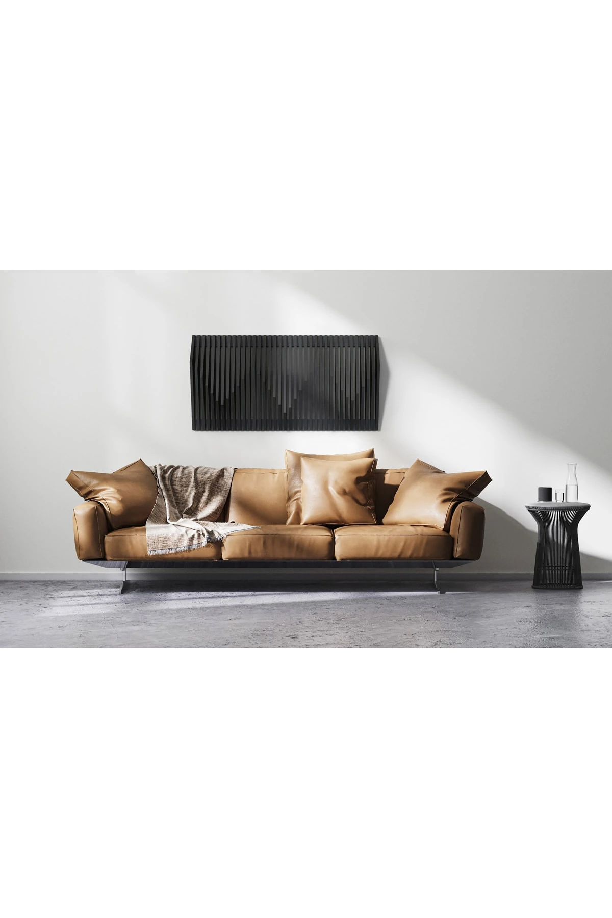 Dıamond-siyah Ahşap Dekoratif Duvar Ürünü