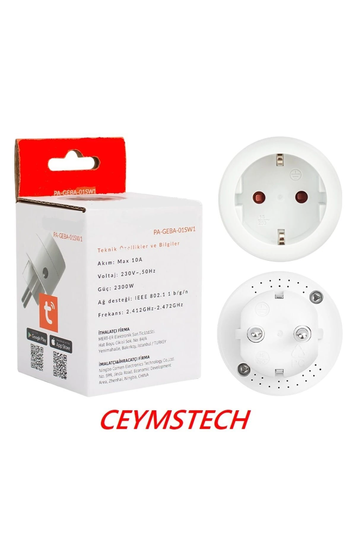 Akım Korumalı Akıllı Priz Wifi Tuya Destekli Android ve IOS Kullanım