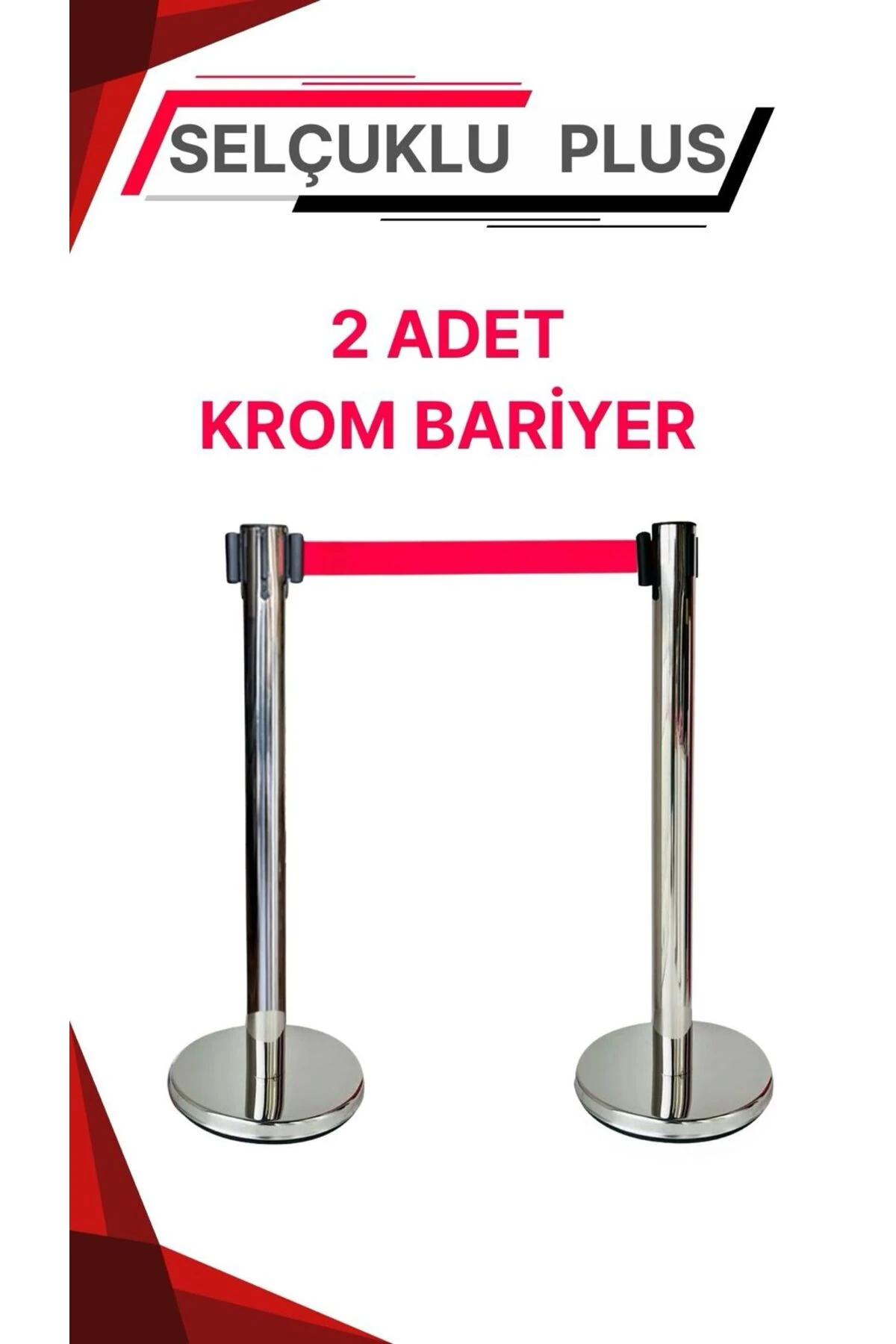 Krom Şerit Bariyer Yönlendirme Bariyeri Ayaklı Şerit Bariyer Güvenlik Bariyeri Ayaklı Bariyer