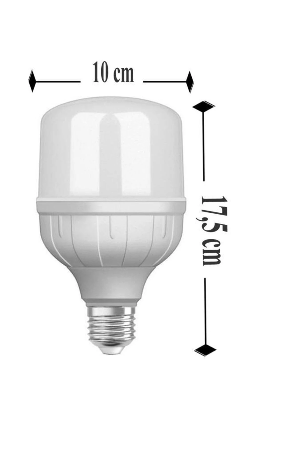 27w (152W) Jumbo Torch Led Ampul Beyaz - Büyük Boy Pazar Lamba 6500k 17,5 Cm