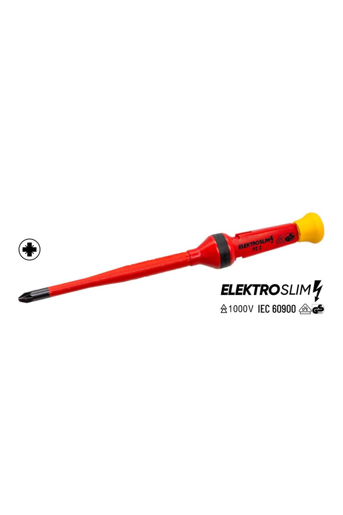 1000V Elektro Slim Yıldız Uçlu Tornavida PZ2 6x100 mm