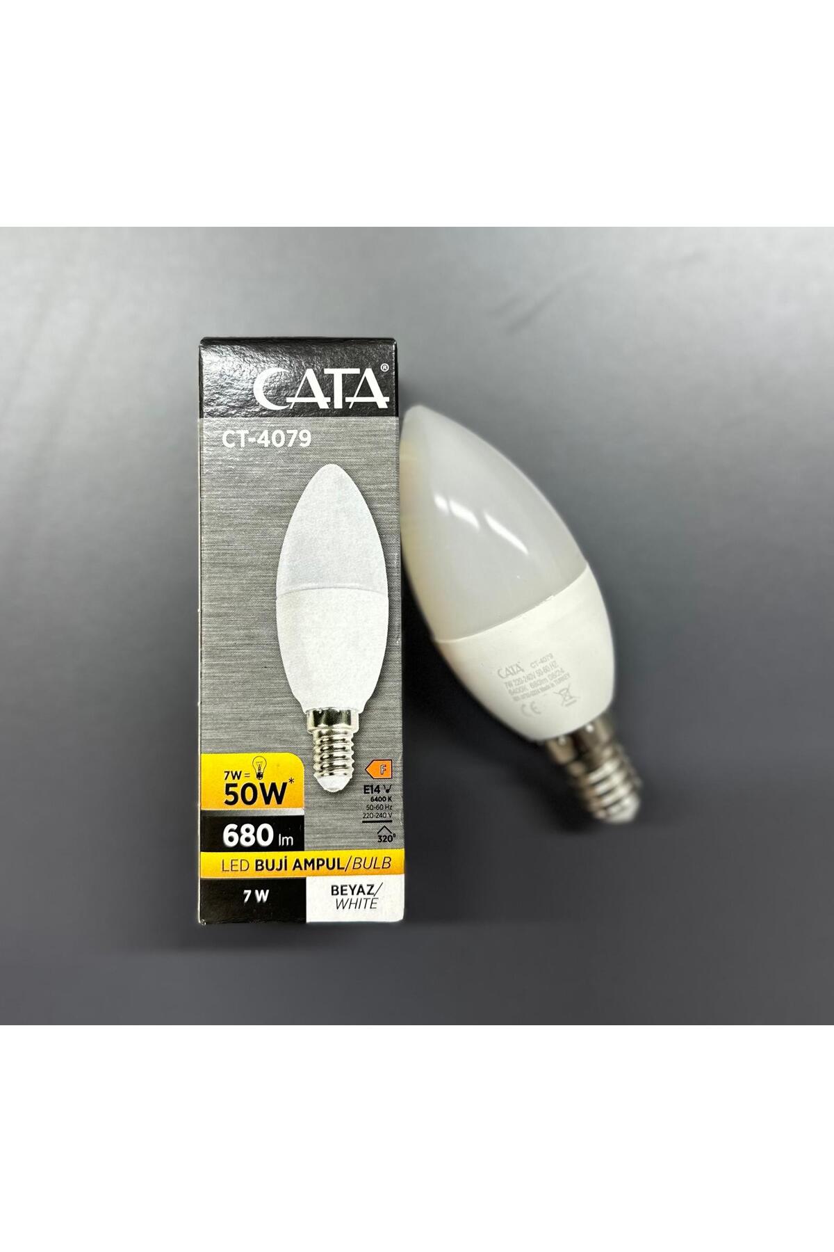CT4079-(5 ADET) İNCE DUY LED LAMBA-BEYAZ IŞIK 680Lm E14