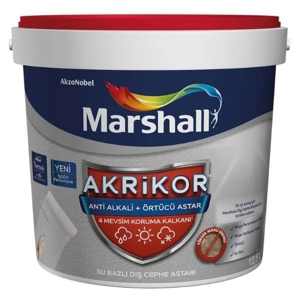 Marshall Akrikor Silikonlu Örtücü Dış Cephe Astarı 10 kg