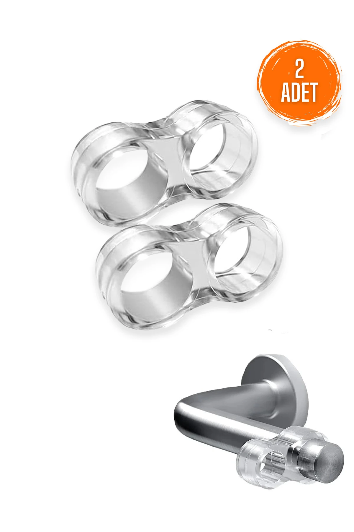 Kapı Kolu Stoperi 2'li Silikon Kapı Kolu Tutucu Tutacağı Pencere Tamponu Durdurucu Duvar Koruyucu