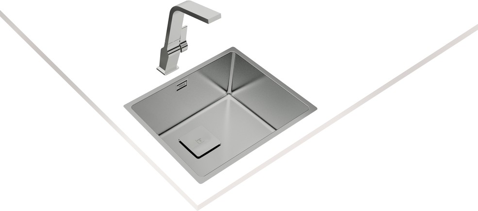FLEXLINEA RS15 50.40 Ankastre/Tezgaha Sıfır/Tezgahaltı Eviye Paslanmaz Çelik 50 cm 115000012