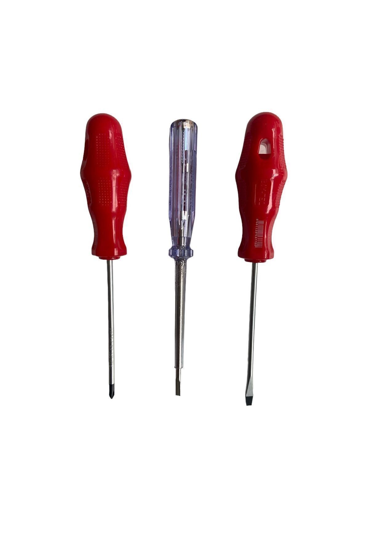 3 Lü Set Tornavida Yıldız 4x100,düz 4x100 Düz Kontrol Kalemi