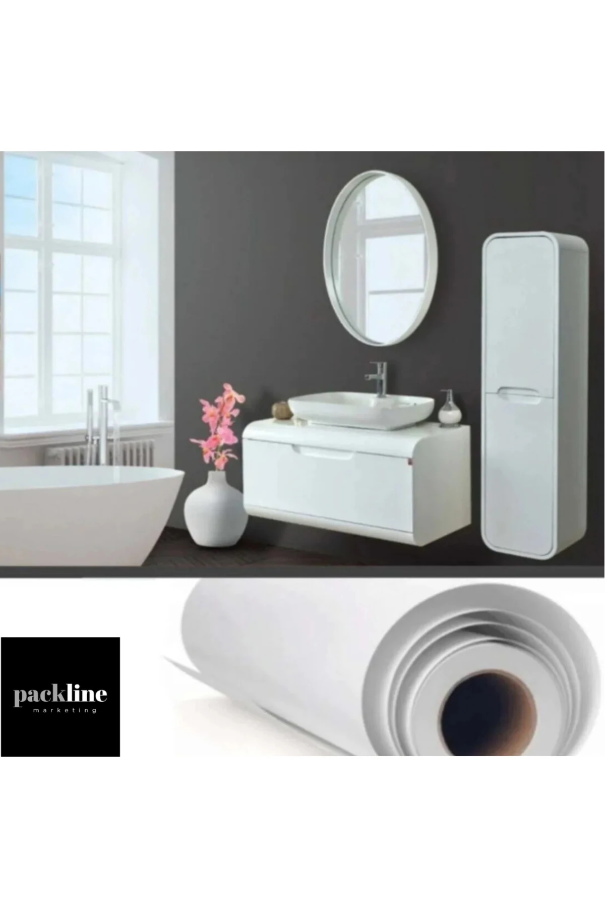 Mat Beyaz Mobilya Ve Dolap Kaplama Folyosu Ragle Ve Maket Bıçağı Hediyeli 62cm X 8 Metre