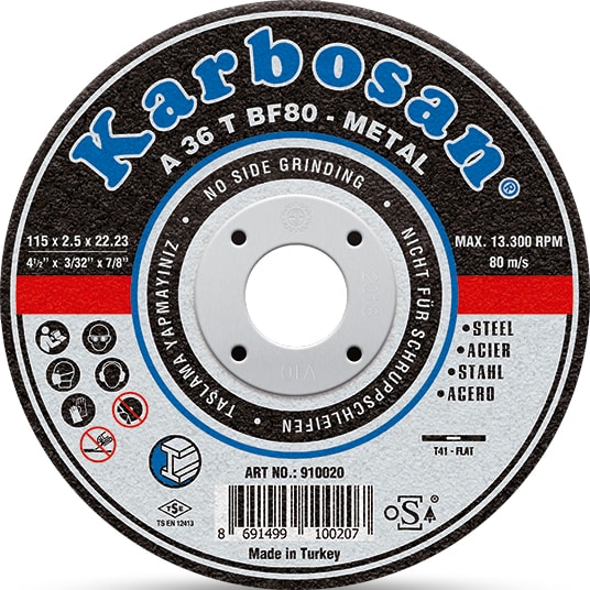 KARBOSAN 115X3.0X22.23 Nk Metal Standart Kesme Diski 910910