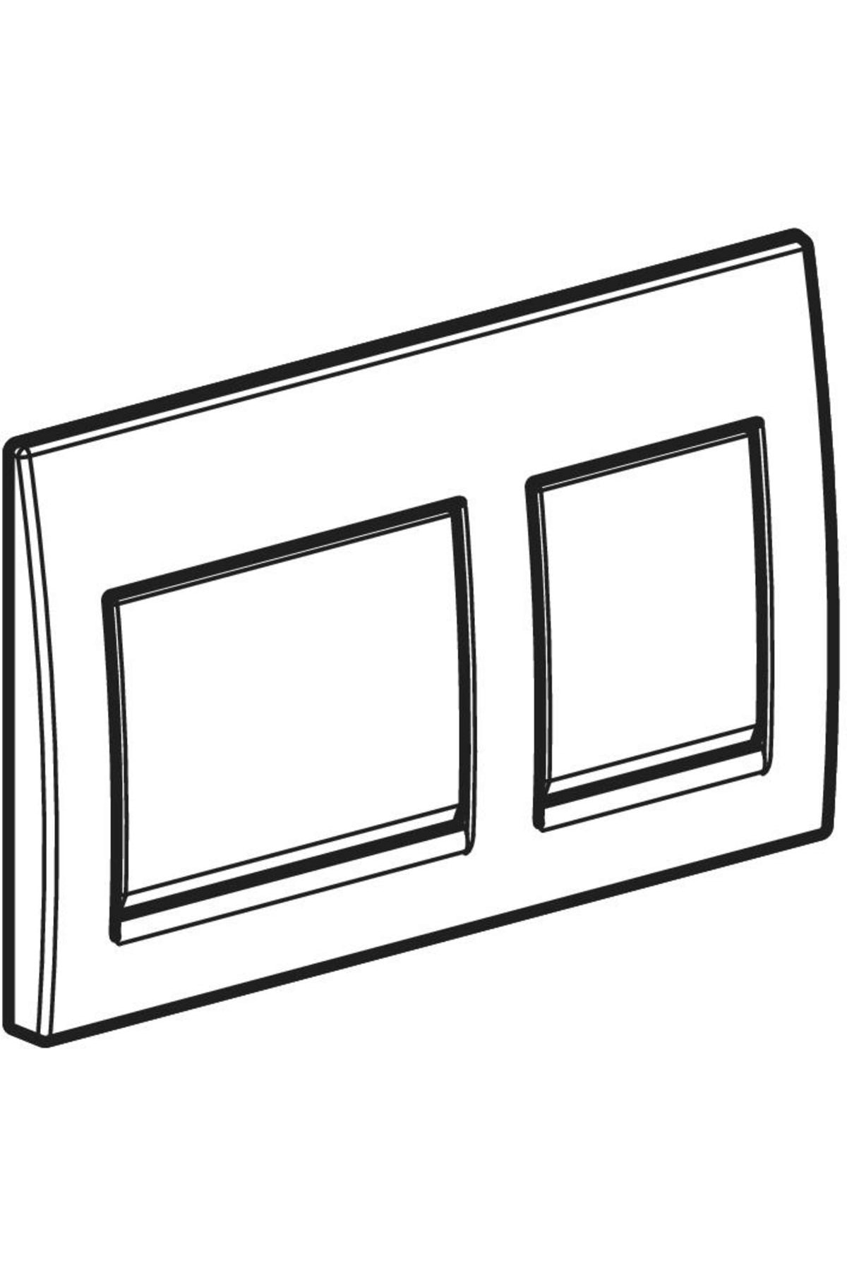 Alpha35 Kumanda Kapağı Çift Basmalı, Parlak Krom, 115.045.21.5
