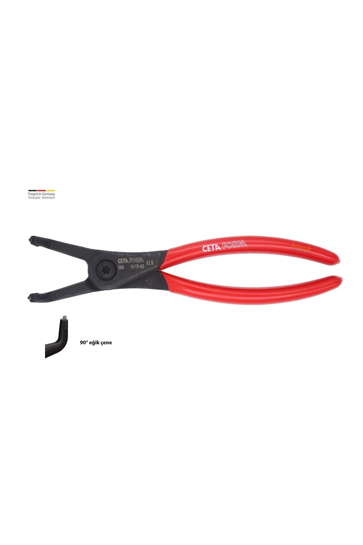 180 Mm Dış Segman Pensesi Eğri Uçlu-yaylı E66-44-0180