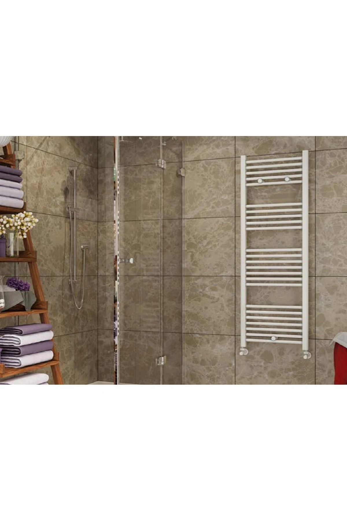 50/50 cm 7 Borulu Beyaz Havlupan