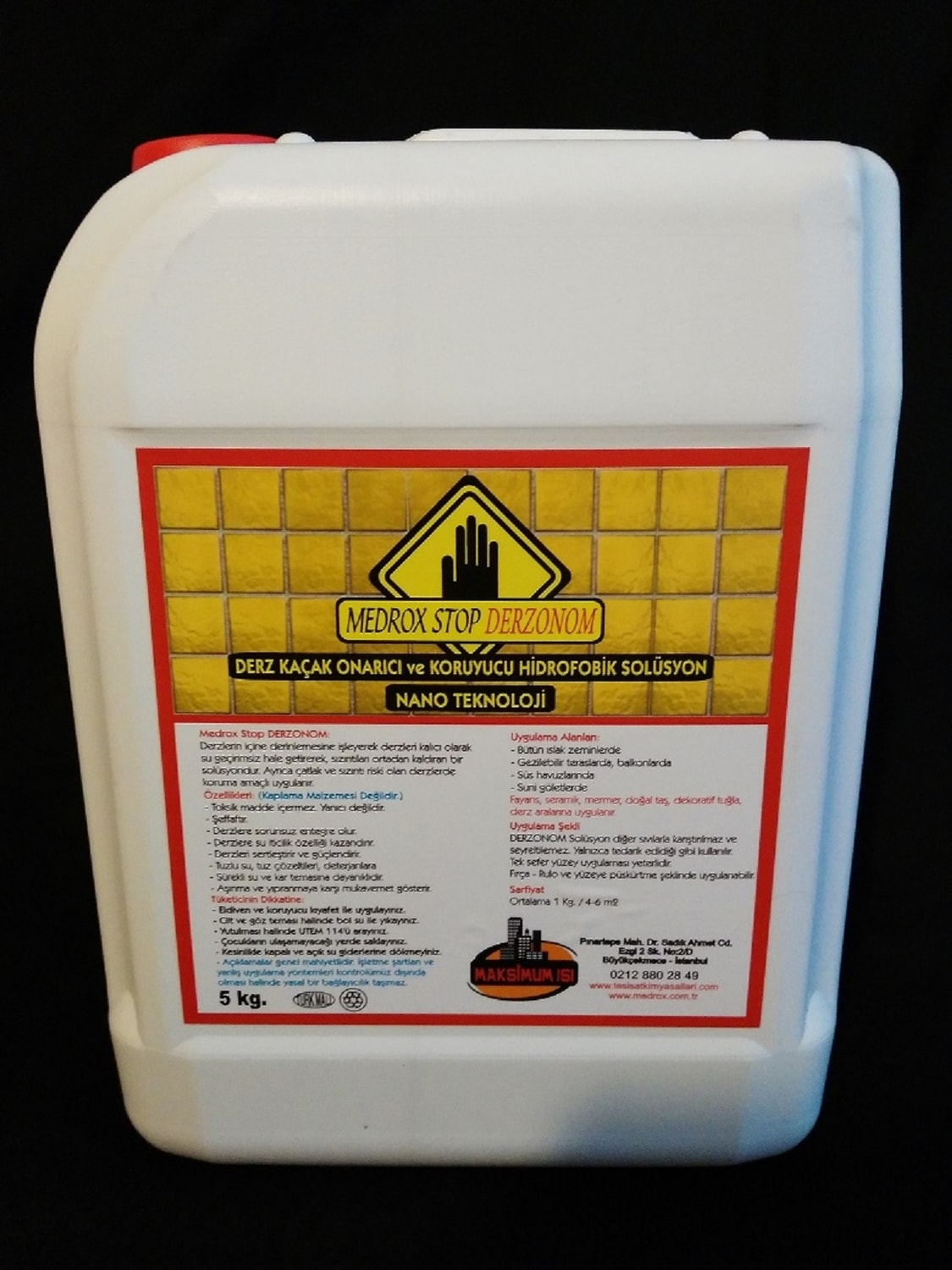 Derz Kaçak Onarıcı Koruyucu Su Itici Solüsyon) Derzleri Kalıcı Olarak Su Geçirimsiz Yapar) 5 kg