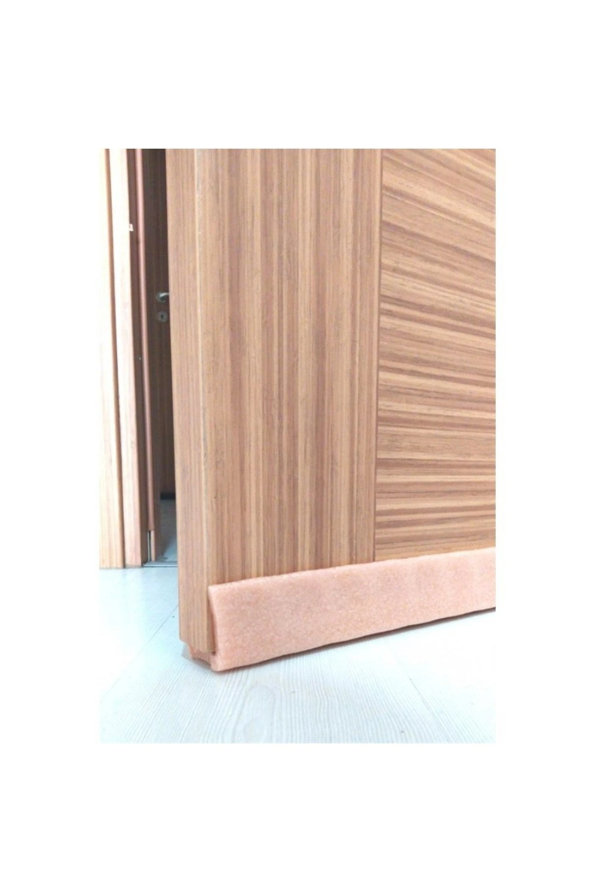 KAPI ALTI RÜZGARLIK SOĞUK KESİCİ FİTİL KAPI SÜNGERİ EŞİK SÜNGER AÇIK KAHVE 90 CM 2 ADET