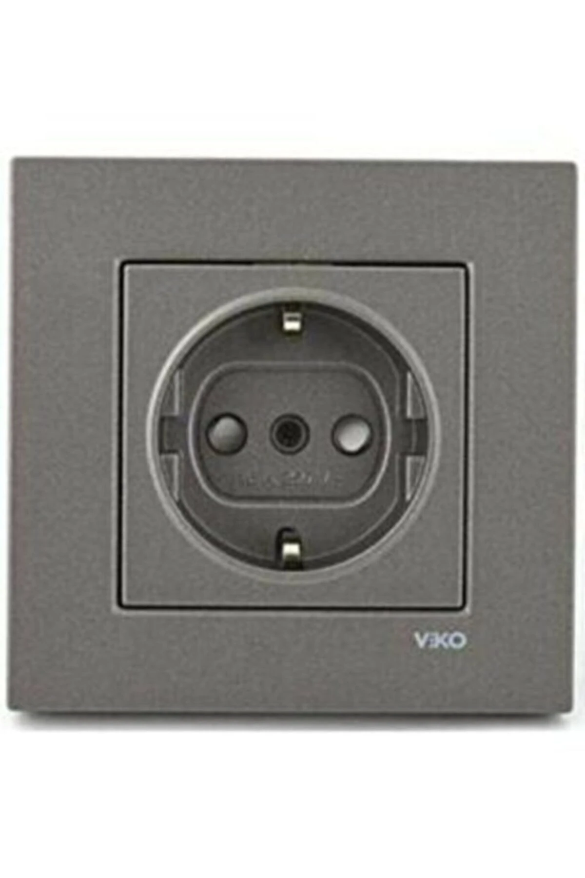 Novella Trenda Topraklı Priz Çocuk Korumalı Çerçeveli Antrasit