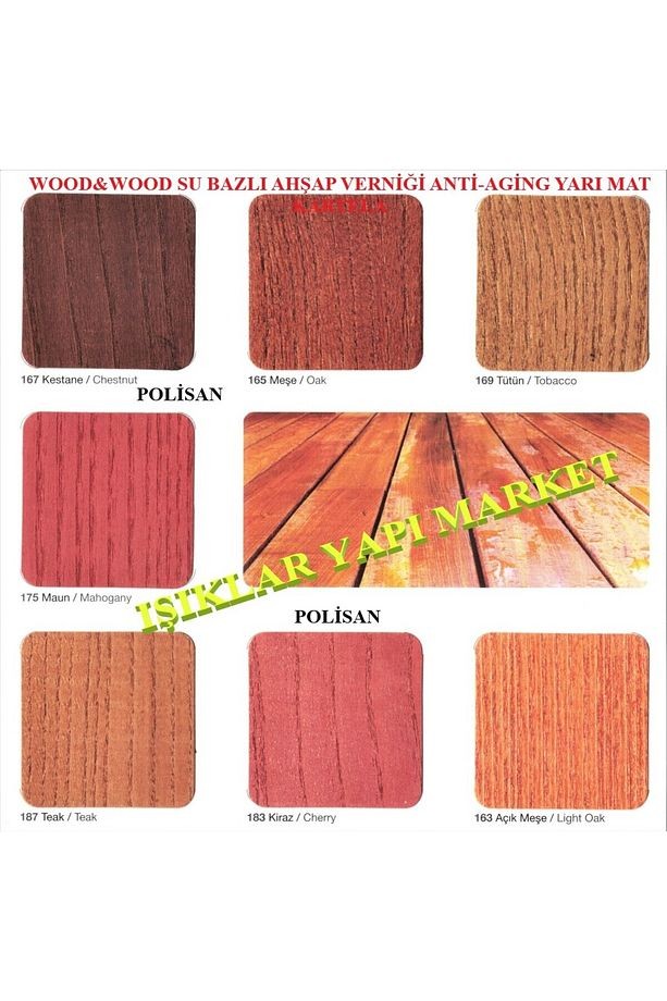 Wood&w-antiaging-ahşap Verniği-yarı Mat-su Bazlı-2,5litre (2,60KG.)-163-açık Meşe