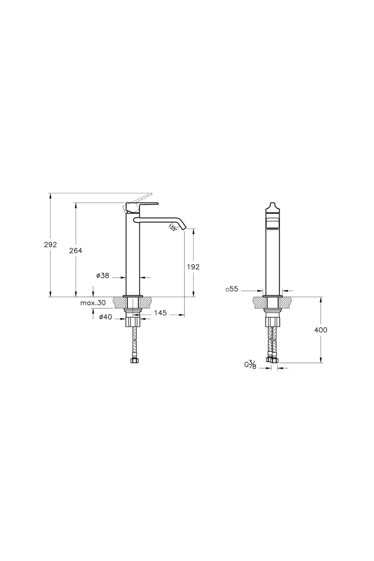 Suit Lavabo Bataryası Krom A42814