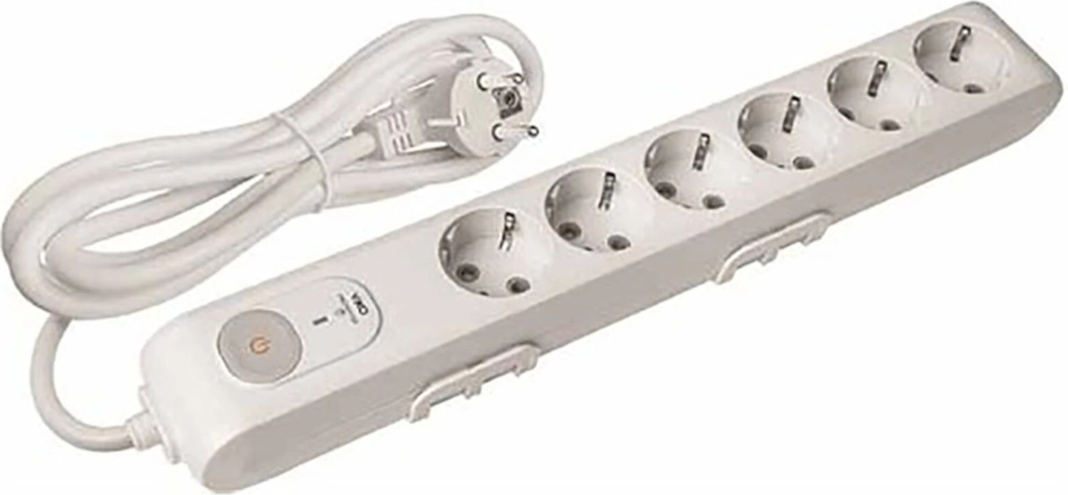 Multi-Let Şok Korumalı 6'lı Topraklı Priz 1.5 M