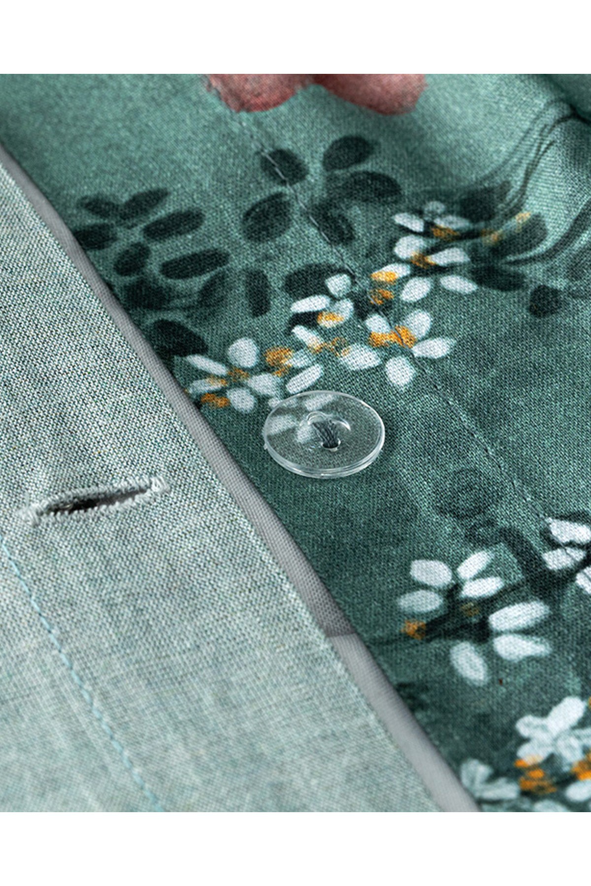 Sweet Spring Dijital Baskılı Soft Cotton Çift Kişilik Nevresim Takımı 200x220 Cm Yeşil