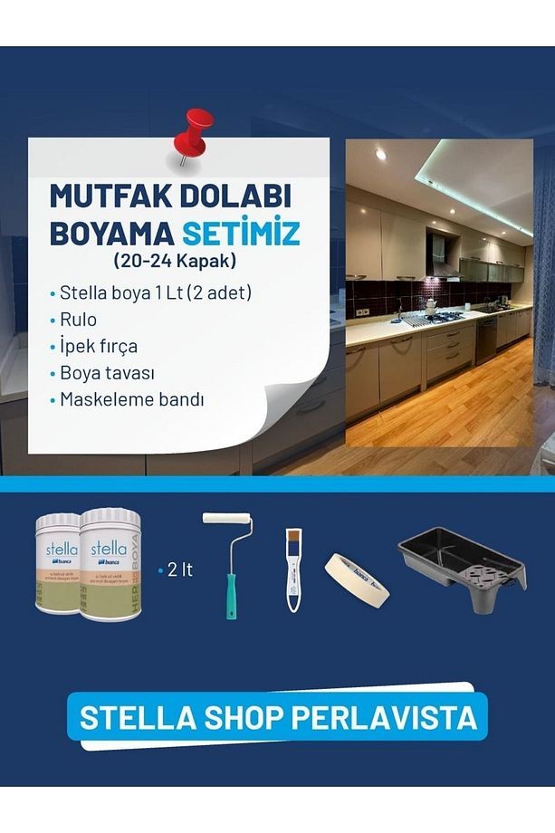 Stella Mutfak Dolabı Boyama Seti (20-24 Kapak)