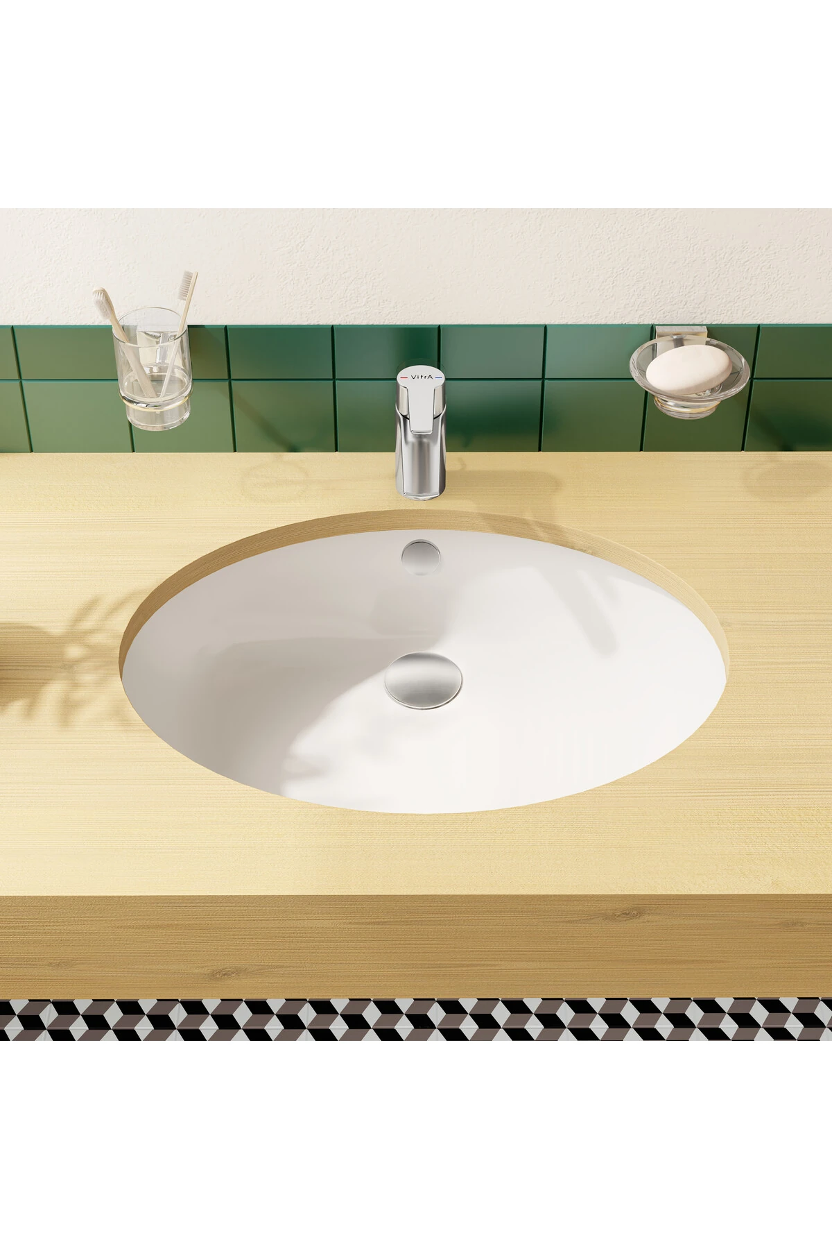 S20 6069B003-0012 Tezgah Altı Lavabo, 52 cm, Beyaz