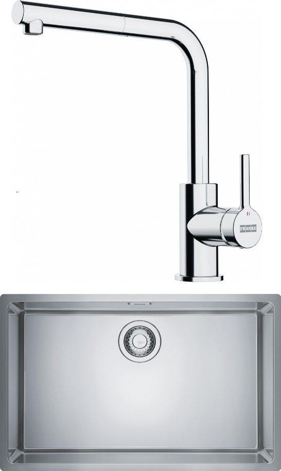 Maris Mrx 110-70 Eviye, Lina Spiralli Inox Armatür Seti