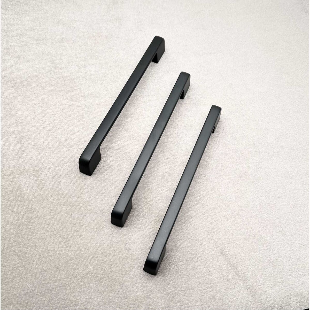 Arel Mat Siyah Tv Ünitesi Vestiyer Yatak Odası Mutfak Dolap Çekmece Kulpu 224 mm (22,4 Cm) 2 Adet
