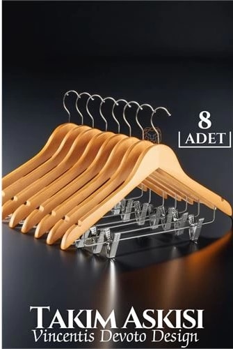 Bfs Takım Askısı Ceket Etek Pantolon Kıskaçlı 8 Adet Vincentis Devoto Design