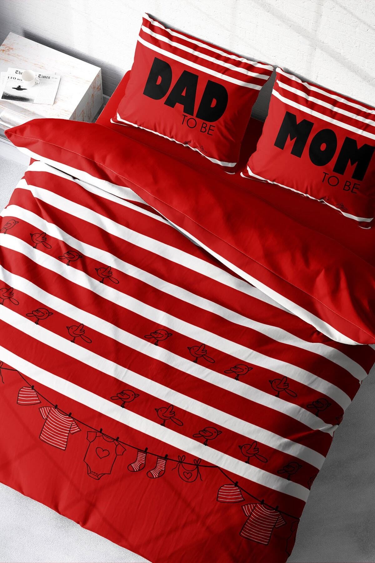 Kıng Sıze Mom & Dad 3d Çift Kişilik Nevresim Takımı 220x240cm