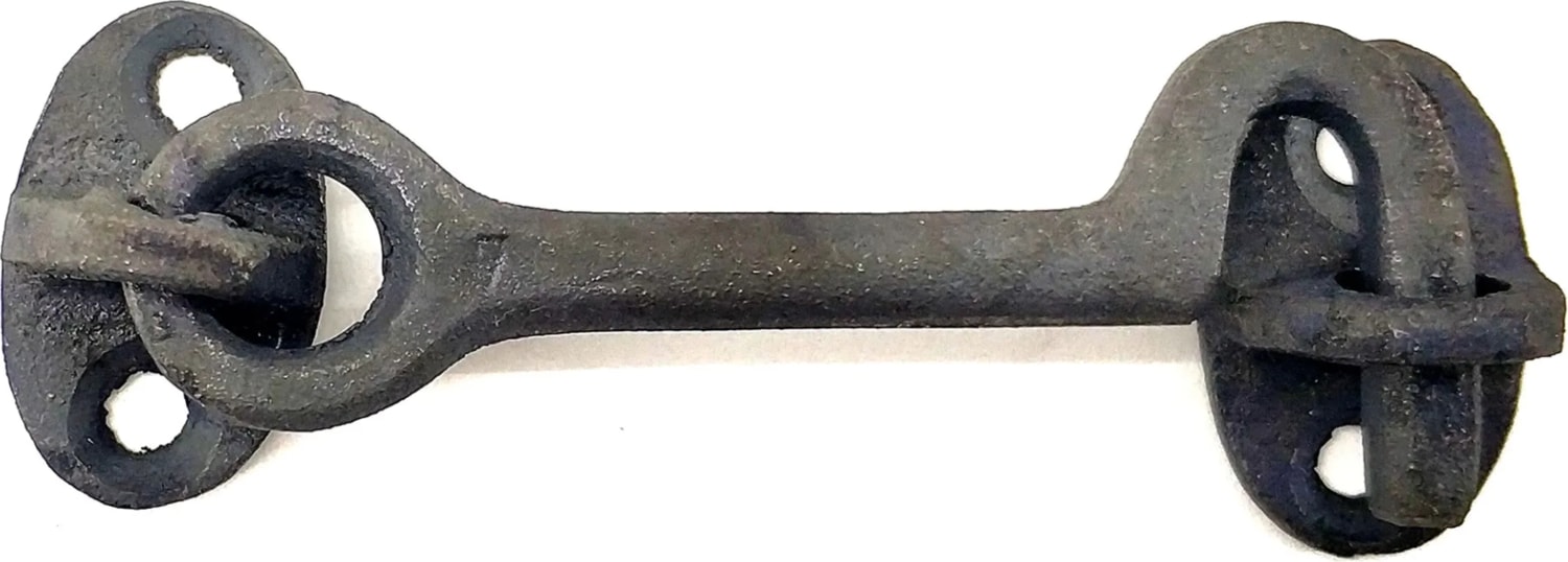 Antika Tarz Dekoratif Pirinç Çengeli - 8,5cm, Oksit