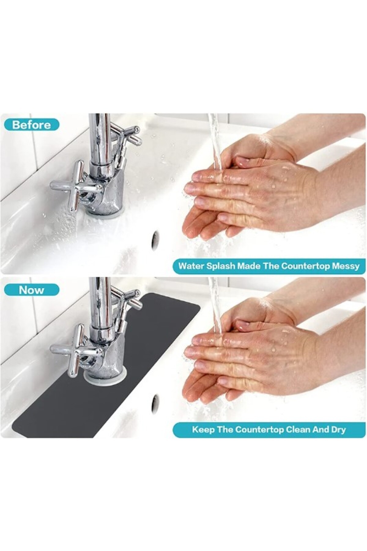 Su Emici Sihirli Lavabo Kenar Matı 38x13cm