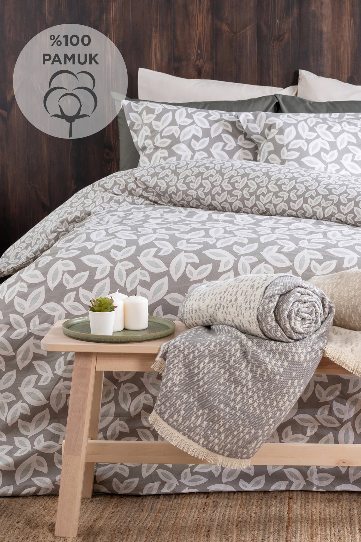 BALMY (60 TEL) %100 PAMUK KING SIZE NEVRESİM TAKIMI