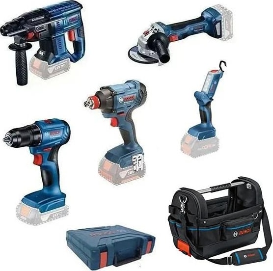 BOSCH Gbh 180-LI + Gws 180-LI + Gsr 185-LI + Gdx 180-LI + Glı 18V-300