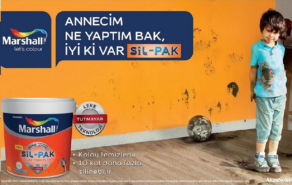 Sil-Pak Silikonlu Tam Silinebilir Iç Cephe Duvar Boyası 15 Lt Mermer Tozu