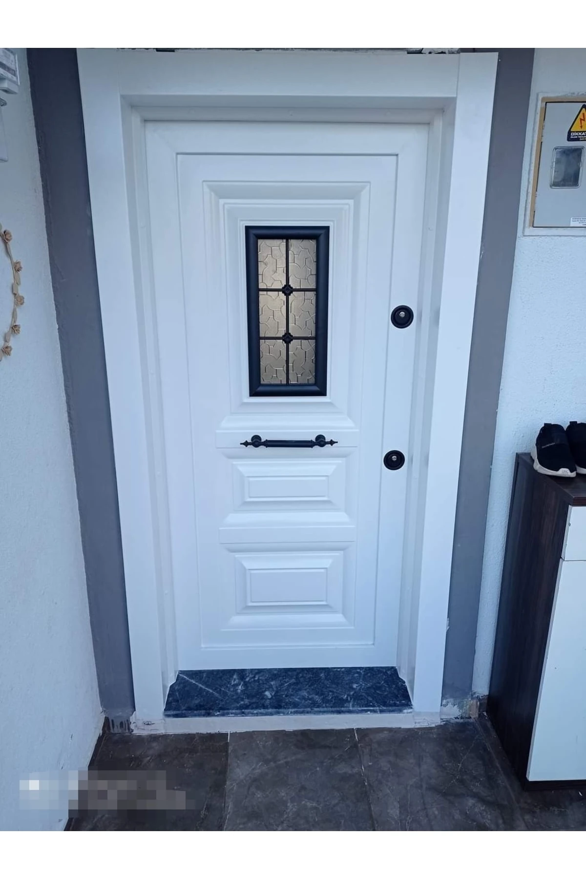 Camlı Lüx Çelik Kapı Sol