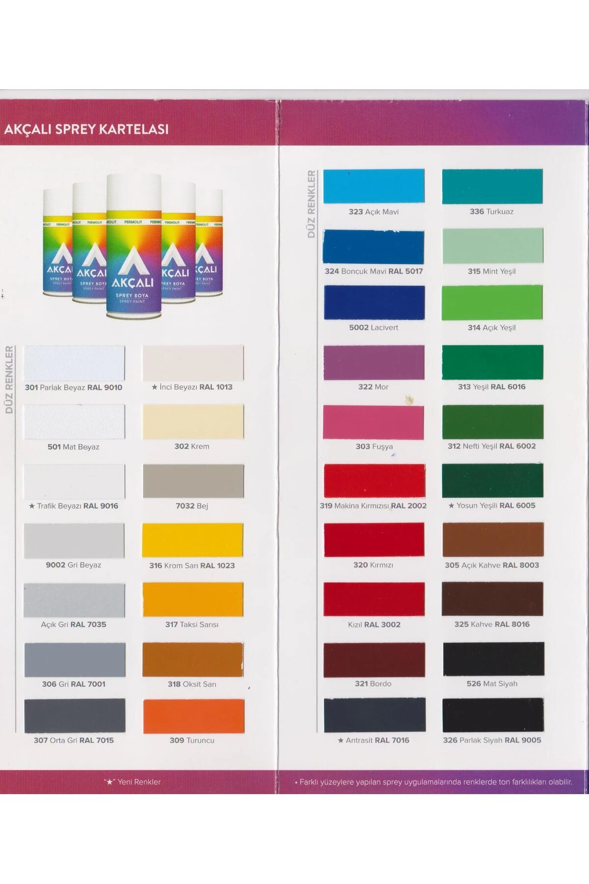 Akrilik Sprey Boya TAMPON AÇIK GRİ 400 ml - RAL6002 - 607