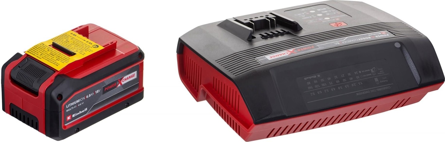 EİNHELL Başlangıç Kiti 4-6 Ah Akü ve Boostcharger Power X-Change (Li-Ion, 18 V, 60 dakika şarj süresi, tüm Power X-Change aletleri için uygundur) - 4512143