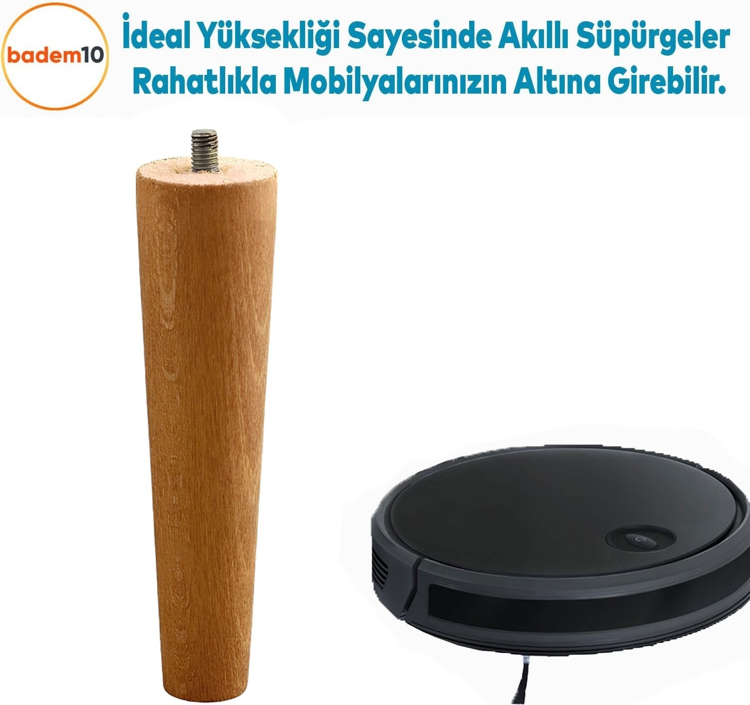 Ahşap 15 cm Ahşap Ayak Bağlantı Aparatlı Mobilya Koltuk Kanepe Sehpa Masa Ayağı Ayakları M8 Civatalı