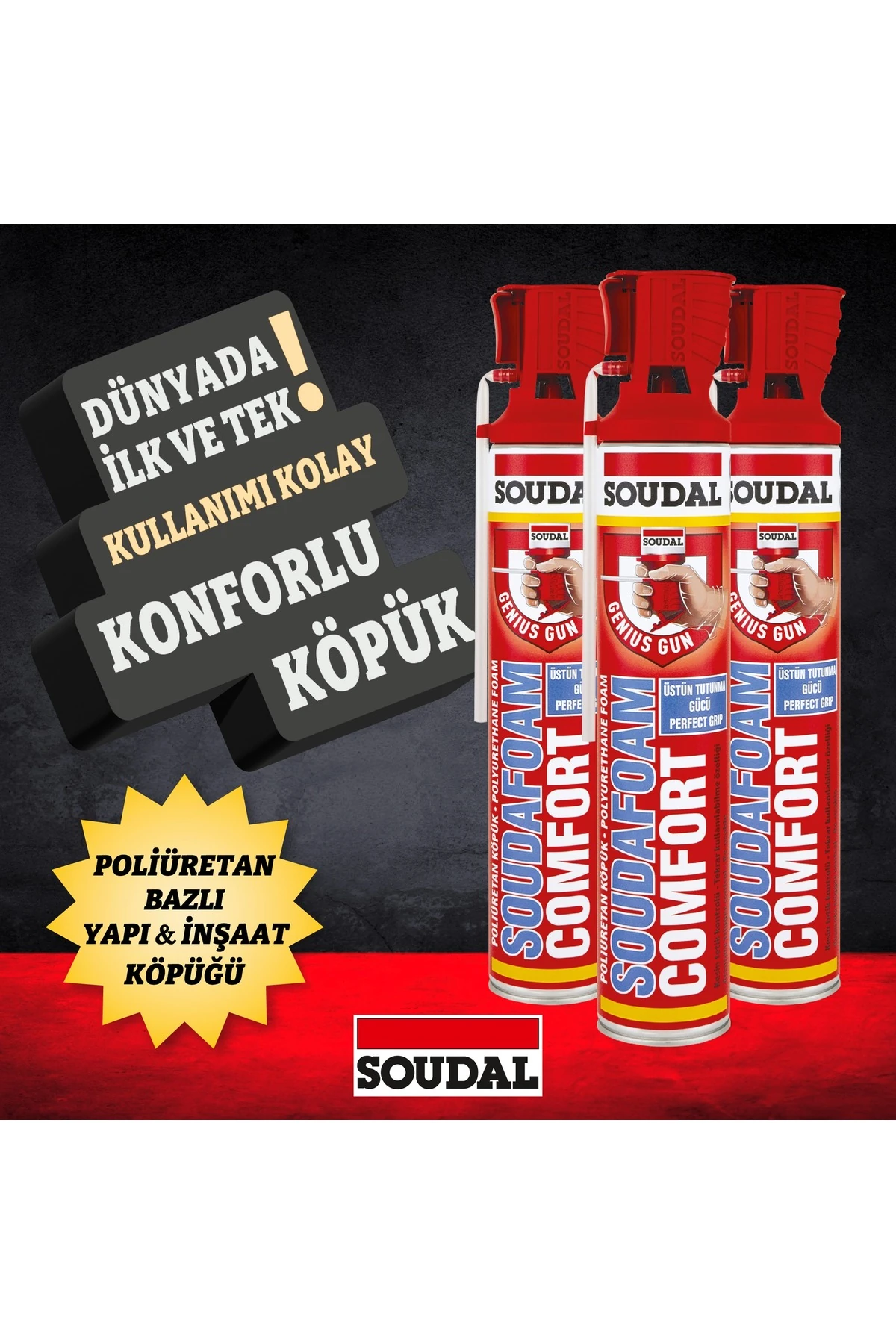 Soudafoam Comfort Köpük 750ml Koli -12 Adet-