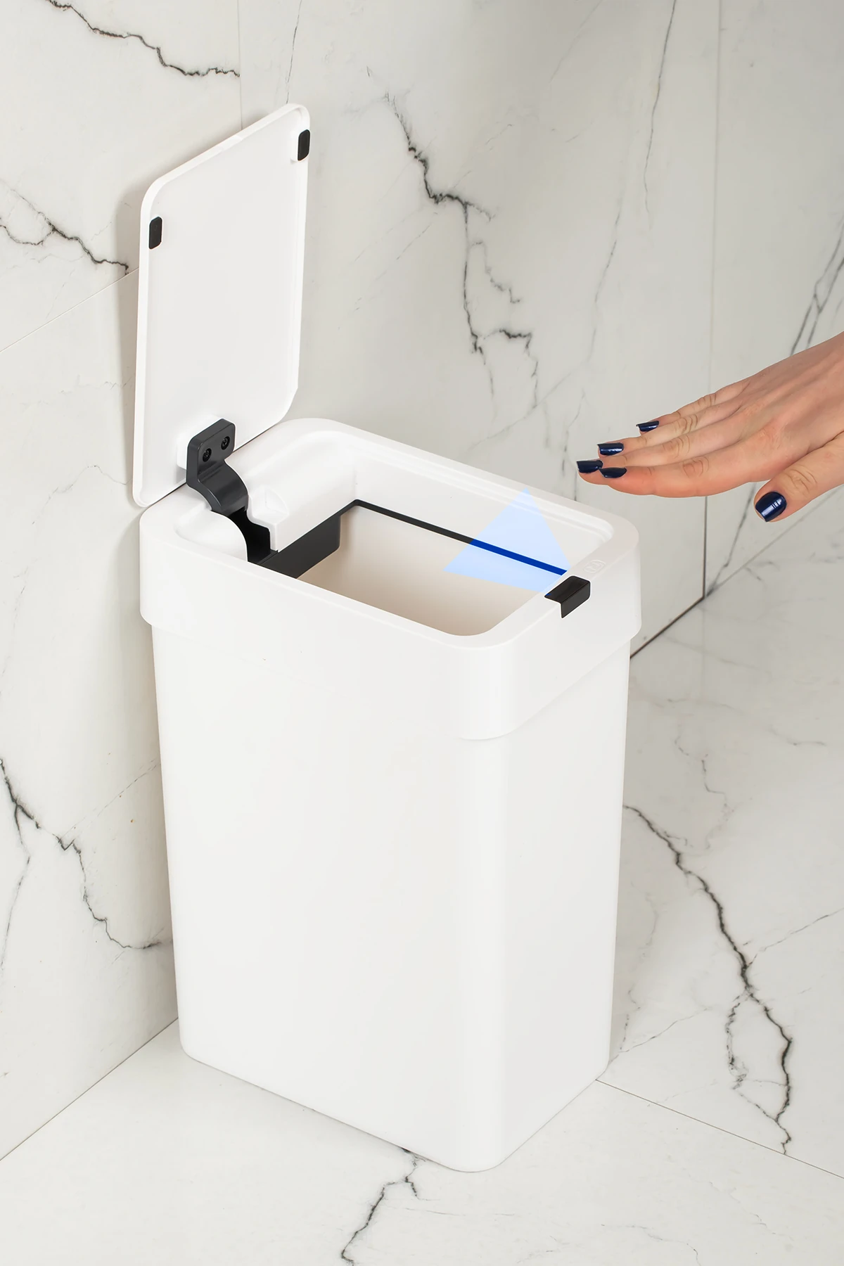 Hareket Sensörlü Sessiz Kapatma Çöp Kutusu Banyo Mutfak Çöp Kovası Kapaklı Banyo Çöp Kovası 9 Lt.