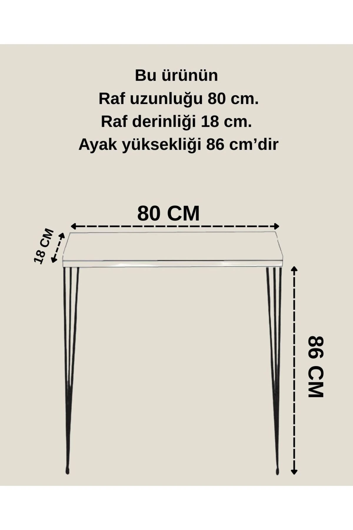 Petek Üstü Raf Dresuar Bayaz oval kenar 80cm (60-70 CM PETEK İÇİNDİR)