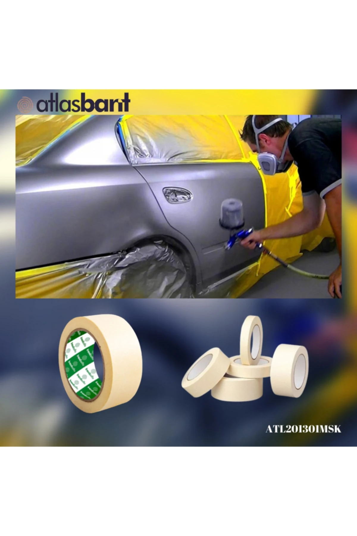 Maskeleme Bandı - Kağıt Bant 18 mm.