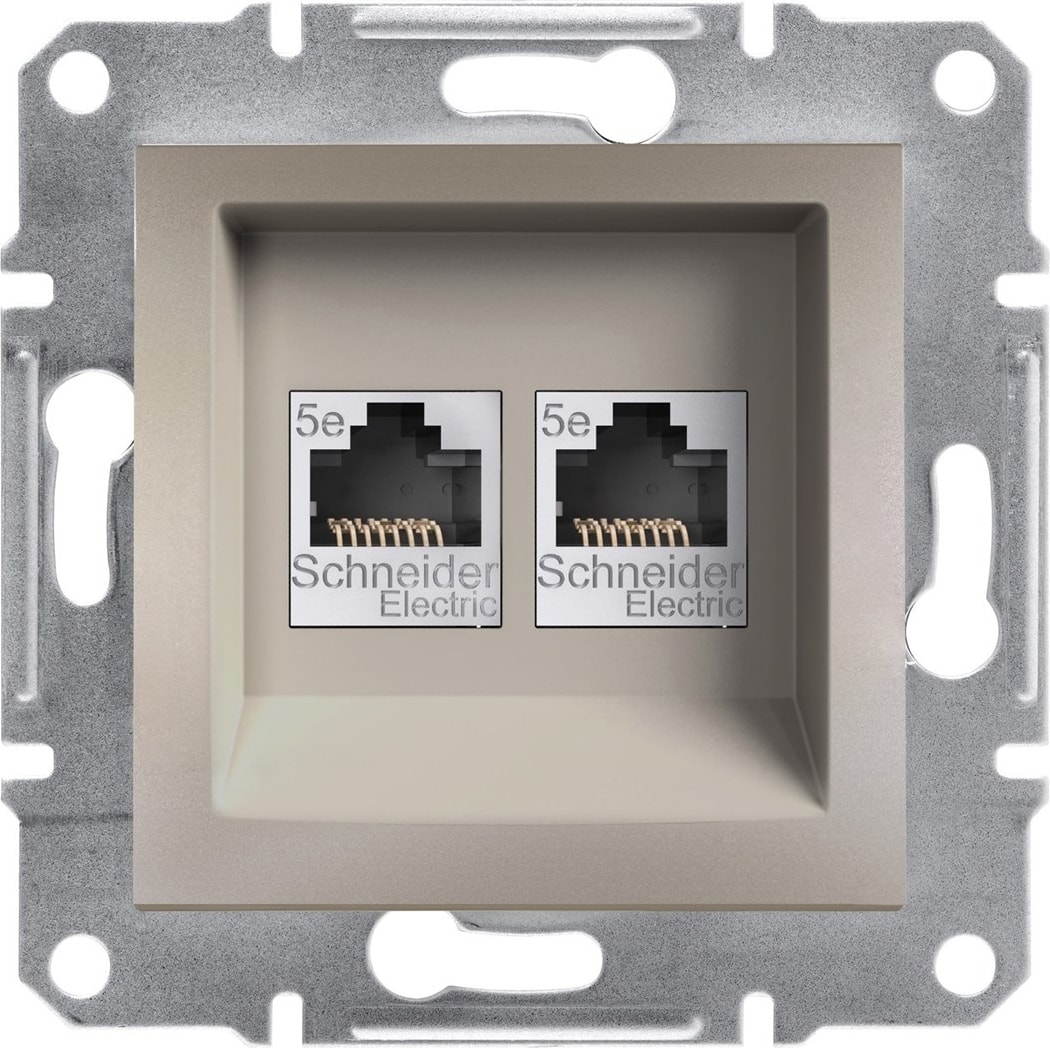 EPH4400169-02 Asfora Bronz 2*RJ45 Data Prizi - Çerçevesiz