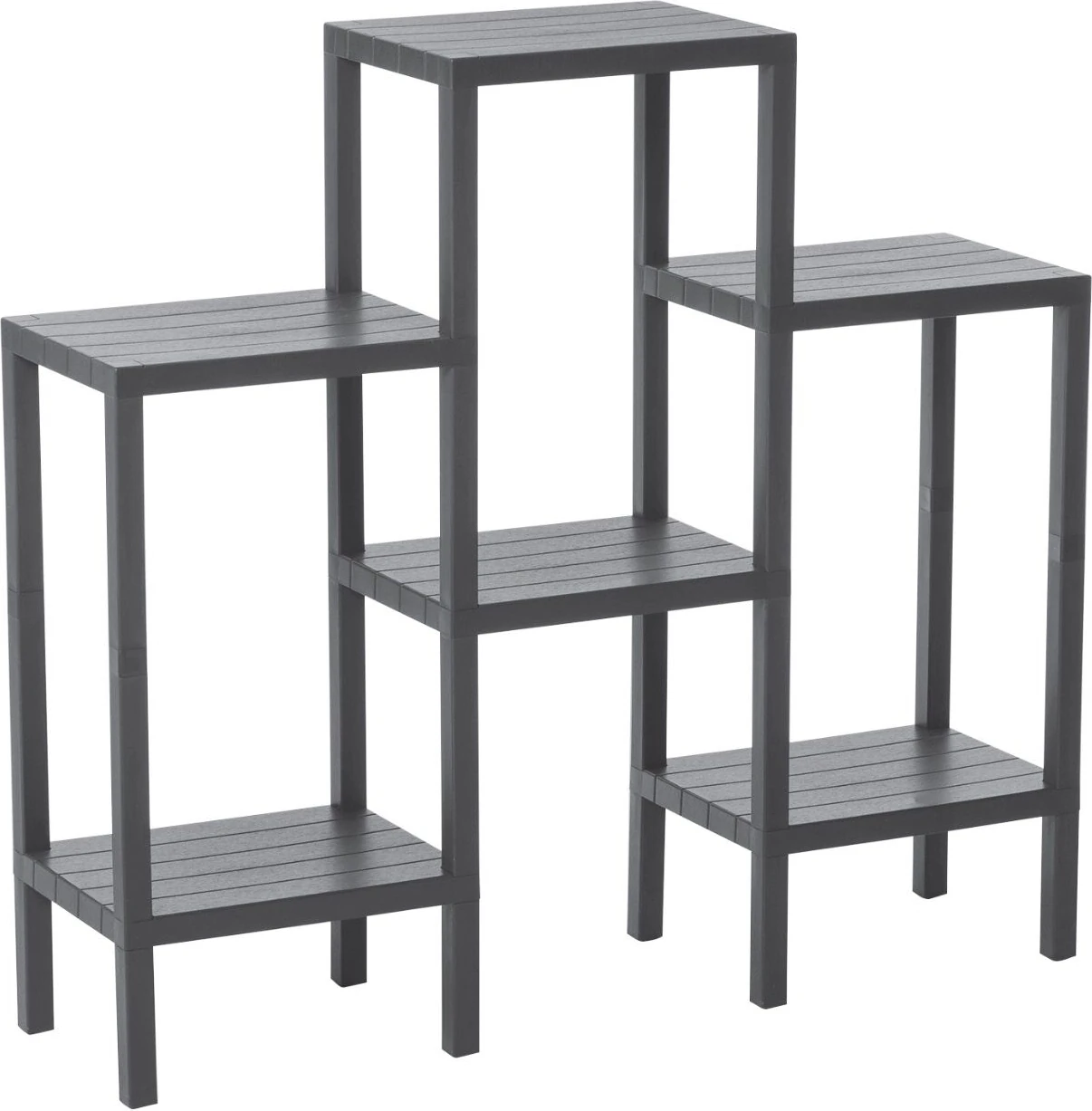 6 Raflı - Gri Modüler Ünite Plastik 108X100X29 cm (4989)