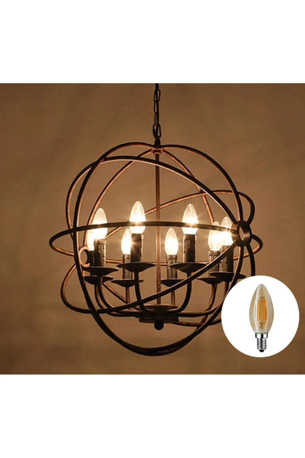 5 Adet Rustik Led Dekoratif Buji (2700K)